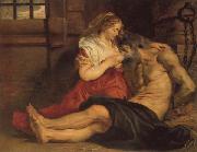 Peter Paul Rubens A Roman Woman's Love for Her Father Spain oil painting artist